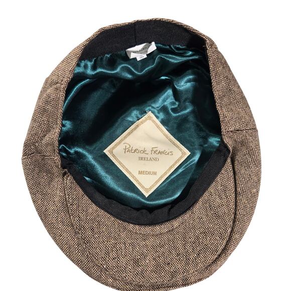 Patrick Francis Ireland Men Medium Tweed Flat Cap Dublin Souvenir NWT Wool Blend - Picture 7 of 9